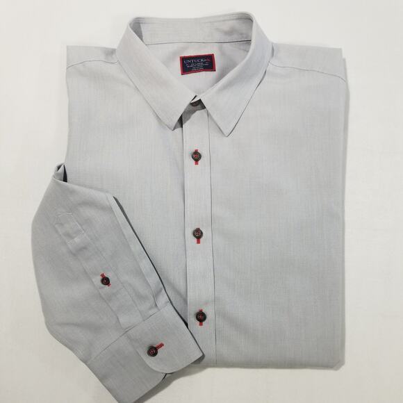 UNTUCKit Other - UNTUCKit Shirt Mens XXL 2XL Button Down Casual Gray Long Sleeve Dress